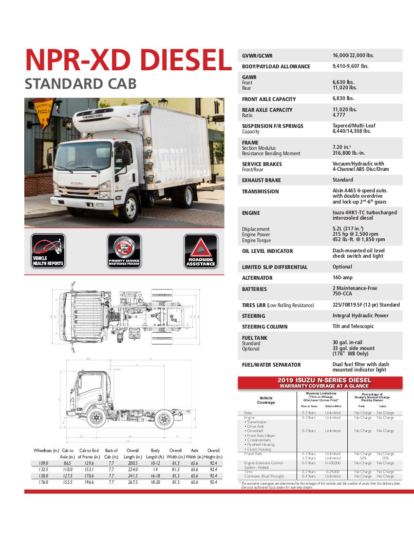NPR-XD Diesel Standard 5L Specs | Corwin Isuzu Reno in Reno NV